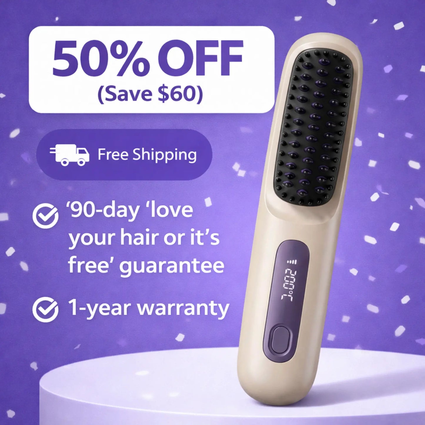 Gloss & Go™ Portable Straightener Brush